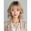 골든 블론드 귀밑 스택 단발+커튼뱅