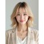 골든 블론드 귀밑 그라데이션 단발+풀뱅