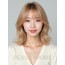 골든 블론드 어깨 그라데이션 단발+시스루뱅