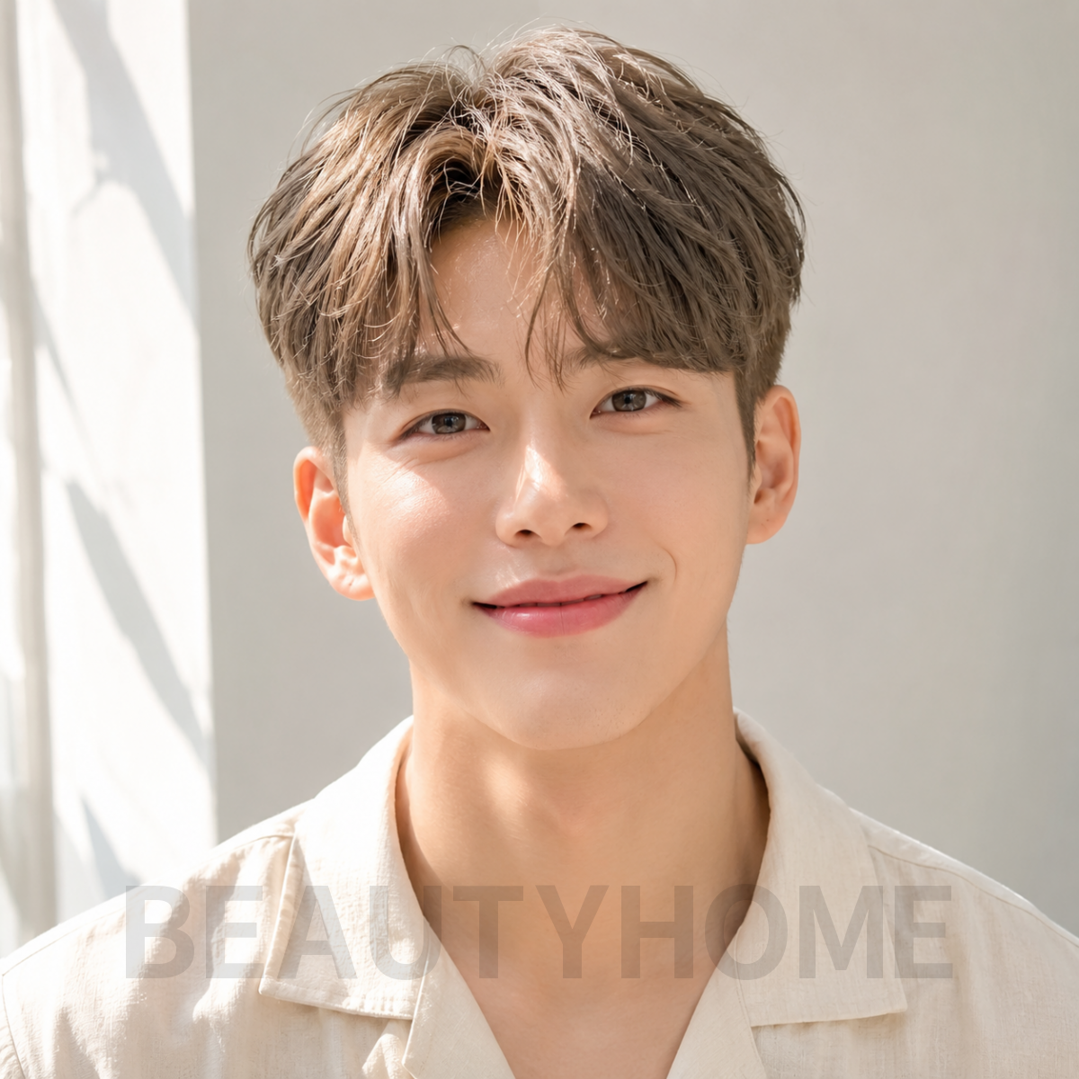 남자 투블럭컷 애쉬 브라운 염색